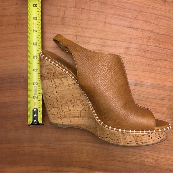 Dolce Vita Leather and Cork Wedge Heels 9.5 - Picture 6 of 8